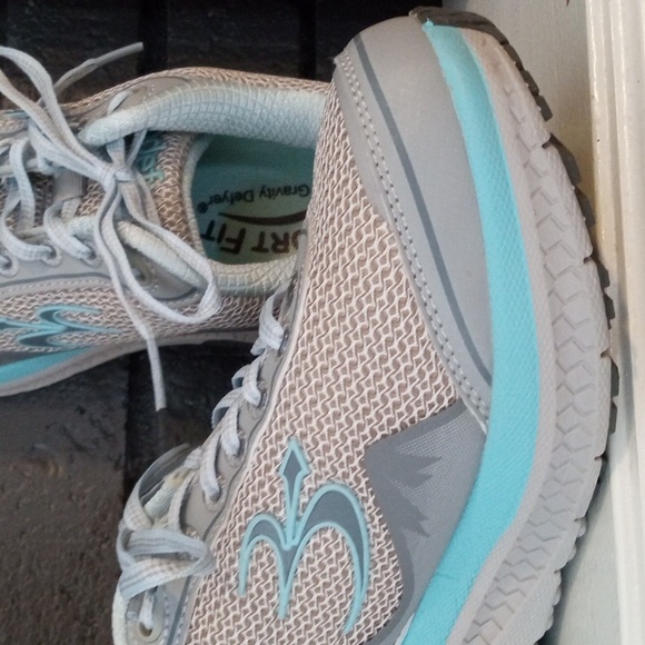 Women's Blue Gray Mighty Walk Gravity Defyer Comfort Fit Athletic Shoes - Picture 4 of 10